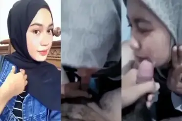 Hijab Cantik Nyepong Sampe Crot Di Muka Basah Lumer WOT